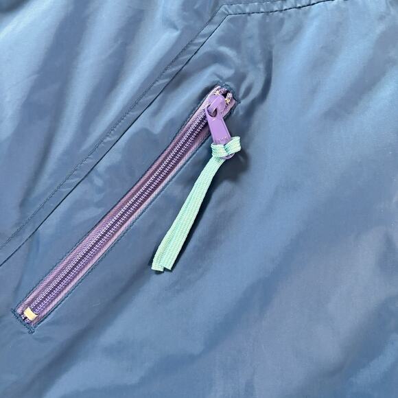 Vintage Eastern Mountain Sports Nylon Blue Rain Jacket Windbreaker Size Large - Picture 9 of 16